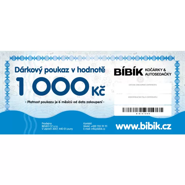 Bibik Dárkový poukaz 1000 Kč